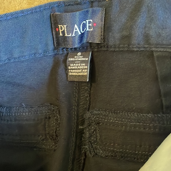 NWOT Two Pair 8 Slim Childrens Place Bootcut Uniform Chinos in Navy - Picture 4 of 6